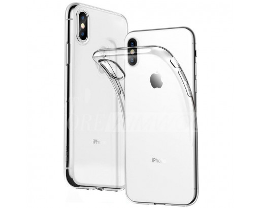 Чехол - накладка для iP XS max силикон Hoco Прозрачный  Black     (Я)