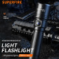 Фонарь ручной Аккум. Superfire F2-S (IP44 ,15W, заряд от USB, Type-C, 4 режима, акк. 18650, 2000mAh, 700лм)