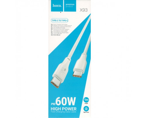 Кабель Type-C - Type-C HOCO X93 (1м, 60W)