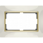 WERKEL Рамка Snabb Слоновая кость/Золото для 2-ой розетки   WL03-Frame-01-DBL-ivory-GD / W0081932