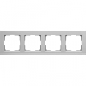 WERKEL Рамка Stark Серебряный на 4 поста    WL04-Frame-04 / W0041806