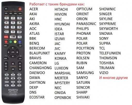 Пульт Универсальный Huayu RM-L1120+X