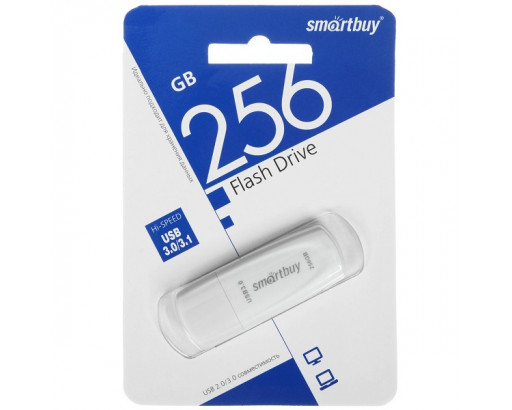 Флеш-накопитель USB256-Gb Smartbuy USB 3.0/3.1    Scout White (SB256GB3SCW)