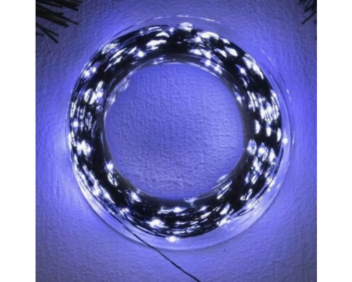 Гирлянда Нить Роса уличная светод. 80м, 800 LED, Холодный белый, темный  провод (пульт,блок с контроллером IP44) S1000-2  (100м 1000)