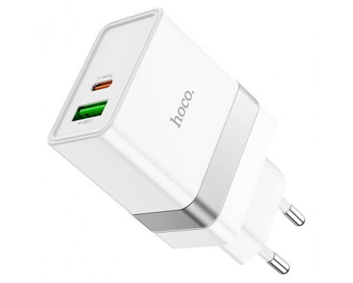 СЗУ 3,0А  30W USB+Type-C 3,3V-20V=1,5А-3А (PPS, FCP, PD30W, PD3.0, QC3.0, AFC) HOCO N21
