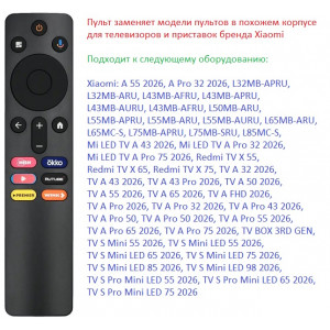 Пульт Xiaomi MI ver.27 XMRM-N5 для ТВ и Android приставок Xiaomi с голосовым управлением
