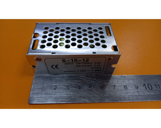 Блок питания для светодиодной ленты 12V IP20  12W (1А) открытый (70х39х31) DS-12-12 Mlian