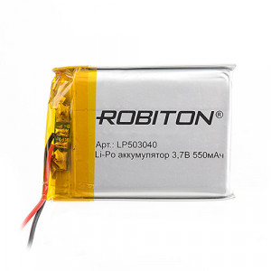 Аккумулятор  Li-Pol  503040                      3,7V-550mAh        ROBITON