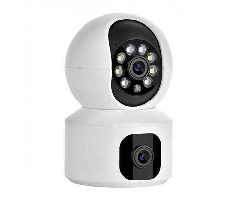 Камера IP Wi-Fi поворотная с удаленным доступом (2+2 Mpx, 2 линзы, MicroSD до 128 Gb, Xmeye) Q7-QQ-6M