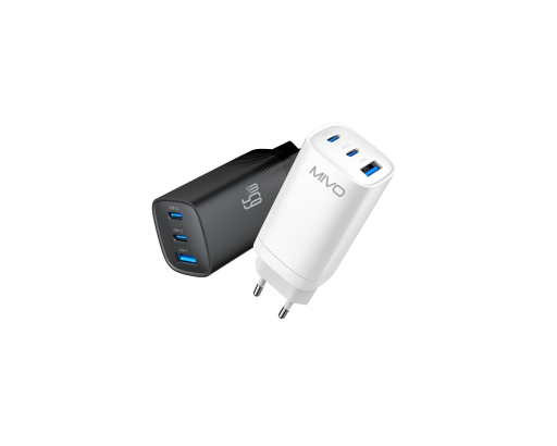 СЗУ 3,25A 65W USB+2хType-C 5V-20V=1,35А-3,25А (GaN, QC4.0) MIVO MP-651Q