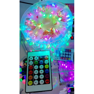 Умная USB гирлянда Роса мишура RGB 10м, IP67, Bluetooth, пульт, D30