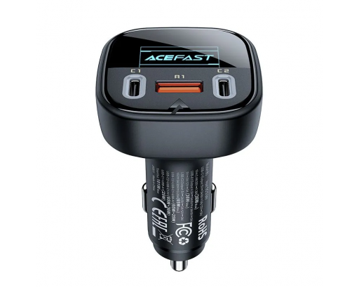 АЗУ  4.5A 101W (2хType-C + 1хUSB, с дисплеем) 4,5V-20V=1,8A-4,5A (PPS, FCP, SCP, PD3.0, QC4.0+, AFC) вход 12V-24V Acefast B5