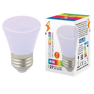 Лампа светодиодная для гирлянды Белт Лайт колокольчик матовый E27 1W RGB LED-D45-1W/RGB/E27/FR/С BELL
