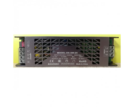 Блок питания для светодиодной ленты 24V IP20 300W (12.5А) открытый (220х63х29) DS-300-24 (M) IP20  Mlian
