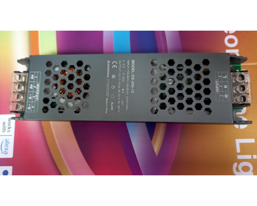 Блок питания для светодиодной ленты 12V IP20 200W (16,6.A) открытый (193х53х26) DS-200-12 (H) Mlian