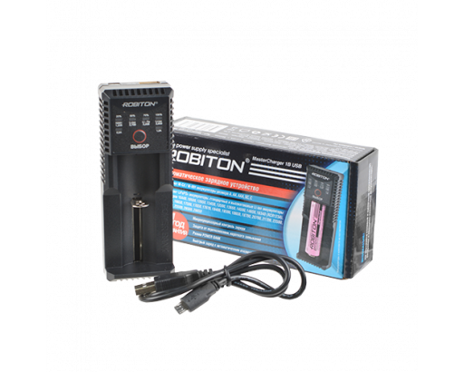 Зарядное устройство 18650 автомат Robiton MasterCharger 1B USB (Ni-Cd/Ni-MH//Li-ion/LiFePO4)