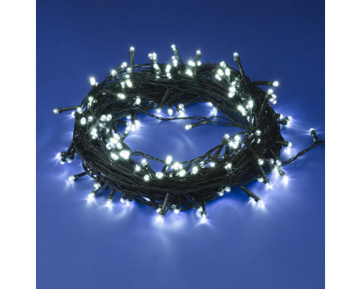 Гирлянда УЛИЧНАЯ Нить  72 LED Холодный белый, с эффектом мерцания, зеленый провод, 8 метров (100)