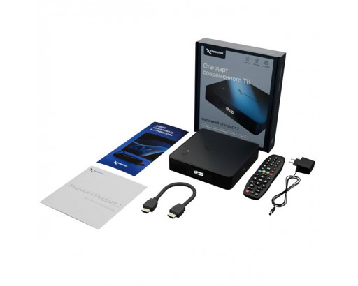 Ресивер  GS Hub 2 Box (Медиахаб стандарт 2) Двухтюнерная приставка Триколор ТВ карта 7 дней (2500)