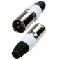 Штекер XLR "Canon" (металл цанга на кабель)  белый                             2-16335-5