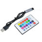 Контроллер для RGB лент 5V 24 кнопки (USB, 3x2A, ИК, Пульт)