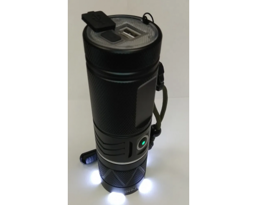 Фонарь ручной Аккум. с зумом   (зарядка от USB, мощный светодиод GT100) H-268-GT100