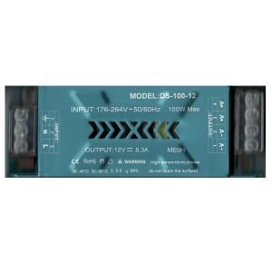 Блок питания для светодиодной ленты 12V IP20 100W (8.3A) открытый (140х50х25) DS-100-12 (HC) Mlian