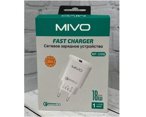 СЗУ 3,0А  18W USB 5V-12V=1,5А-3А (QC) MIVO MP-328Q