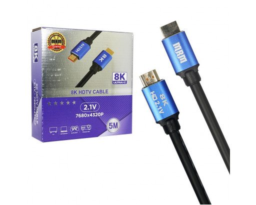 Шнур HDMI-HDMI  (5-метров)  8К 2.1 high speed силиконовый