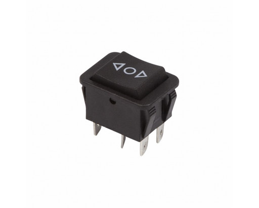 Переключатель SC-787 / KCD-2-223 (on)-off-(on) 6c Б/Ф (250V-16(4)А) с нейтралью большой ЧЕРНЫЙ