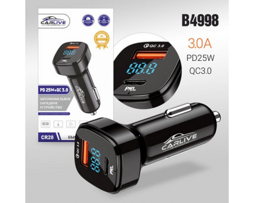АЗУ Carlive CR28 (QC3.0 18W + PD25W)