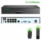 Видеорегистратор G.Craftsman GX-N8016H1-P8 (16-х кан. c 8 Poe портами, IP-регистратор, до 8 Mpx, Smart функции, 1*Sata Max 14TB, APP Xmeye)