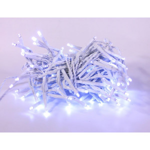 Гирлянда Нить SMD   5-6 метров, Холодный белый, 50 LED, с контроллером, белый провод (W-157, 100L)