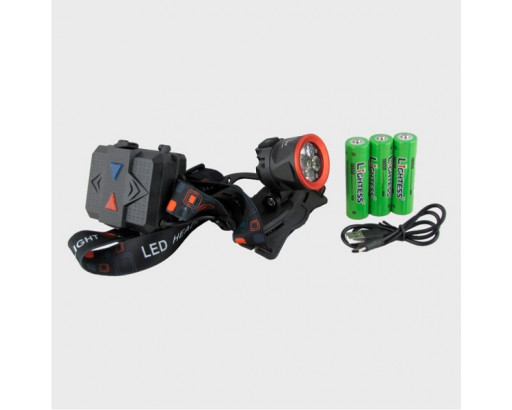 Фонарь Аккум. налобный блок сзади (3 аккум. 18650, 3+1LED) CT021-3+1-TG+3*XTE