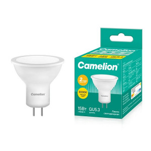 Лампа светодиодная Отражатель GU5.3 15W 220V 3000К Camelion LED15-JCDR/830  16521