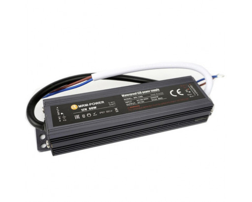 Блок питания для светодиодной ленты 12V IP67  60W (5А)  Slim MRM алюминий MR-1260/MG-1260